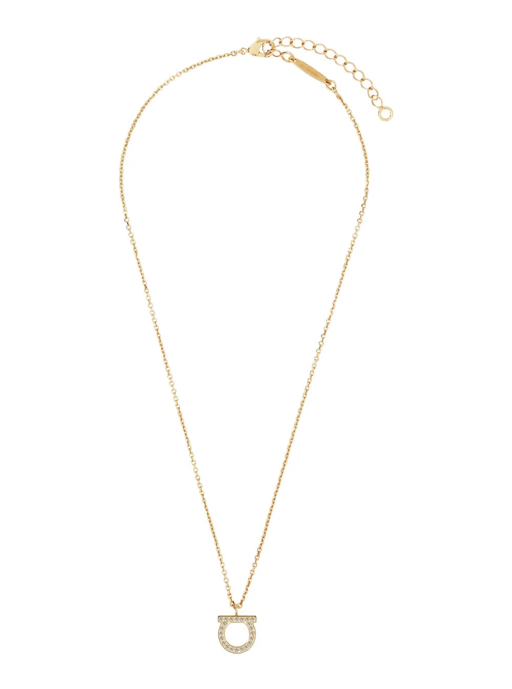Ferragamo Women Gold-Colored Necklace With Gancini Pendant In Brass For Women - 1