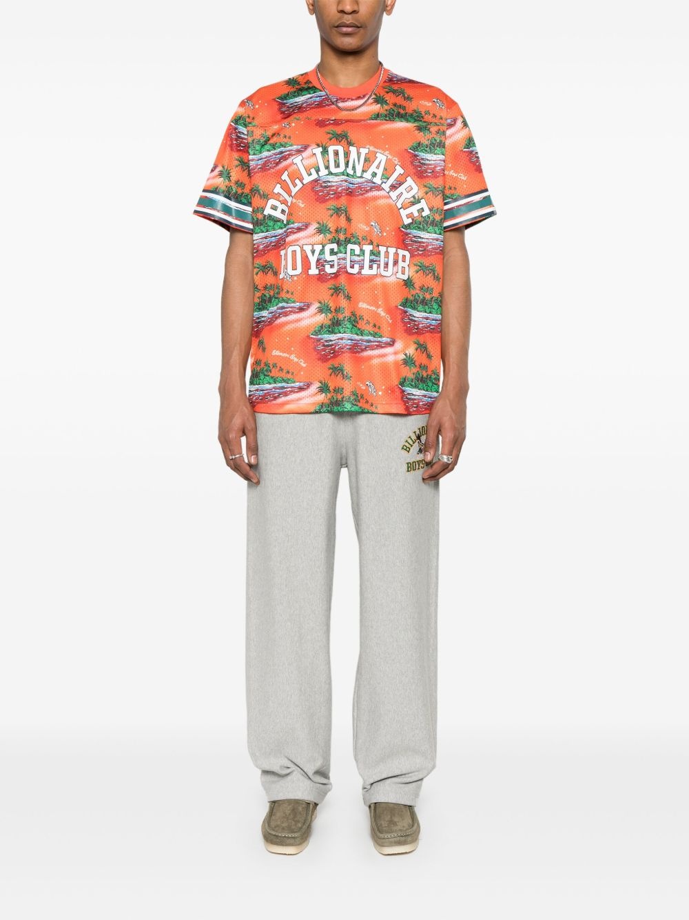 Tropical Island-print football T-shirt - 2