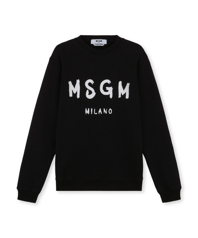 MSGM Long sleeved cotton sweatshirt outlook