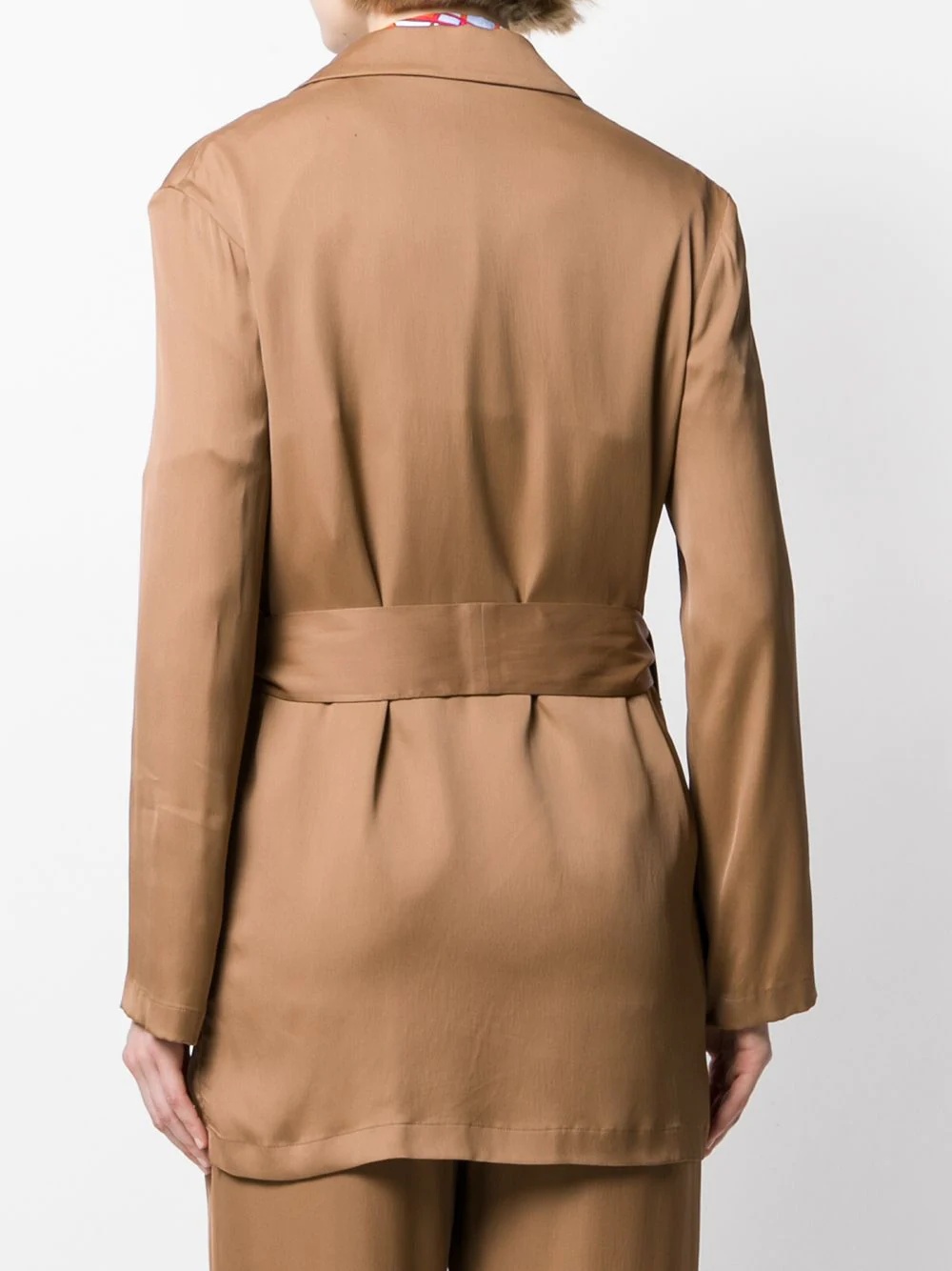 belted long-length jacket - 4