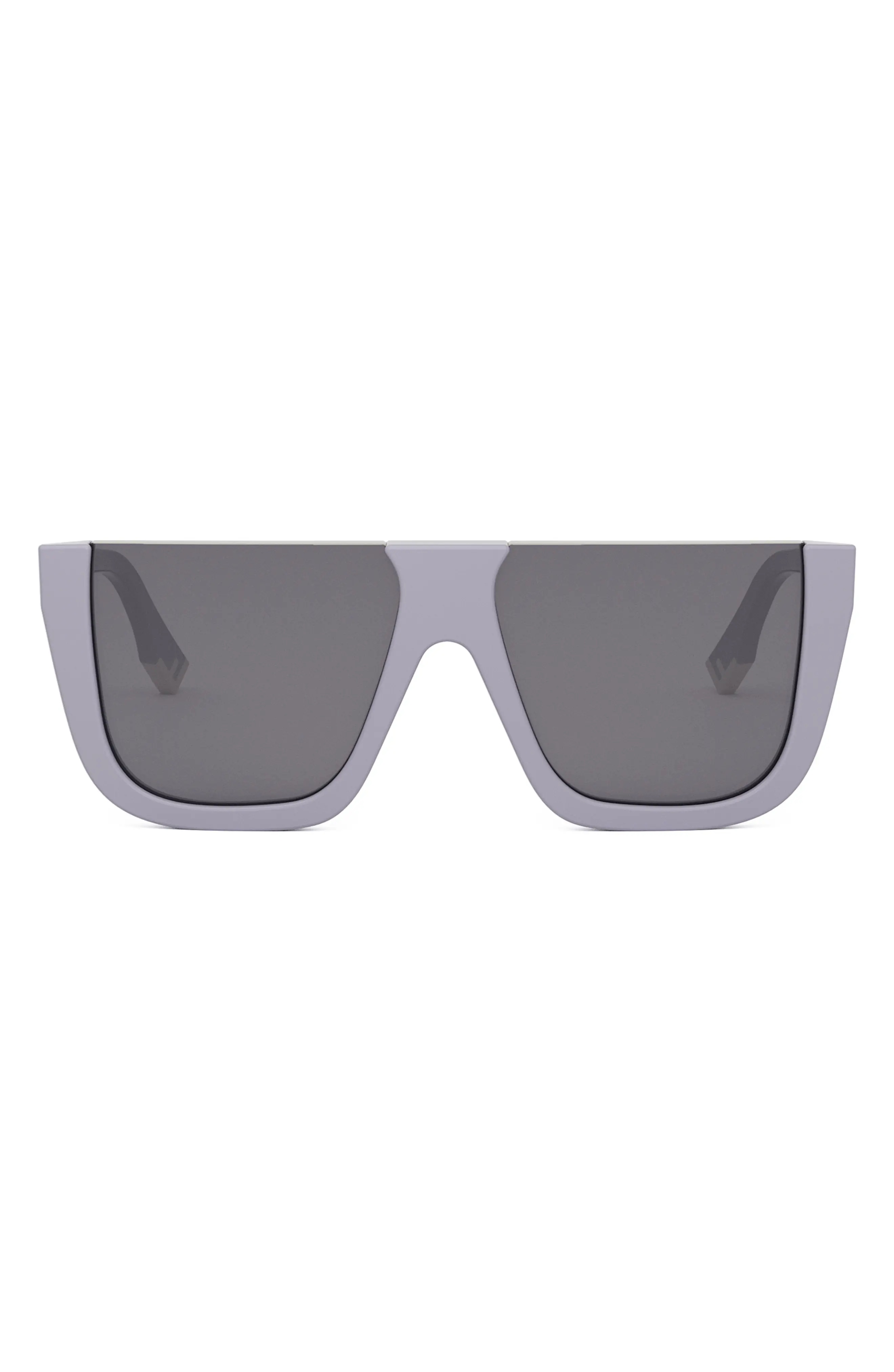 'Fendi Way Flat Top Sunglasses in Shiny Violet /Smoke - 1