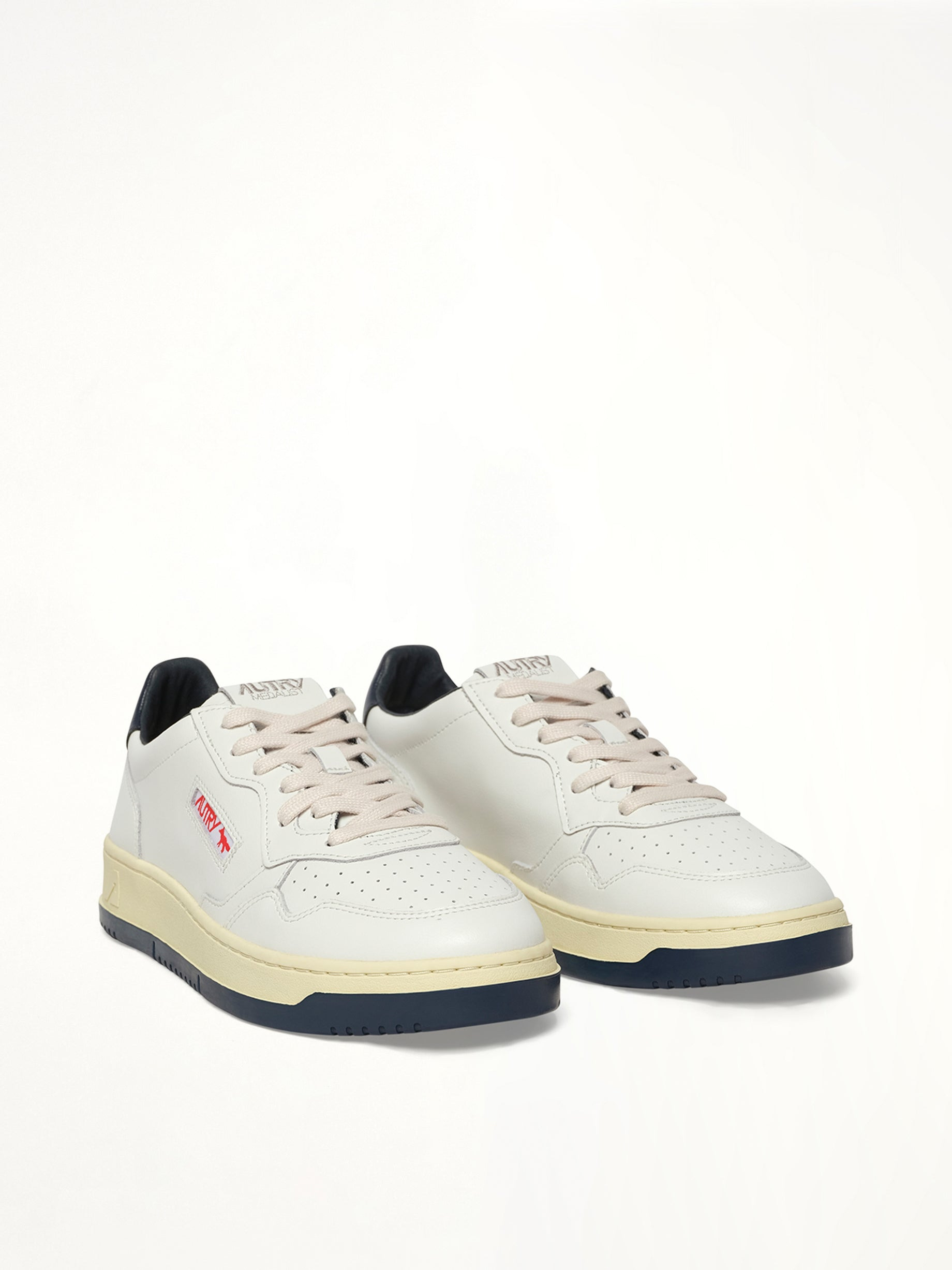 Maison Kitsune Medalist Sneaker in White/Blue - 2