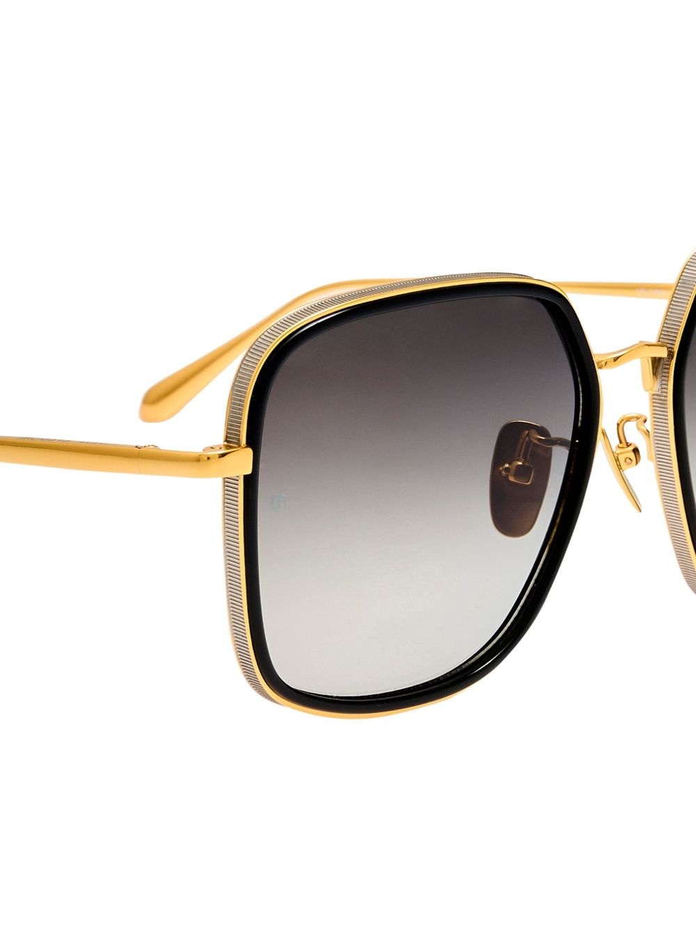 gold-frame squared sunglasses - 3
