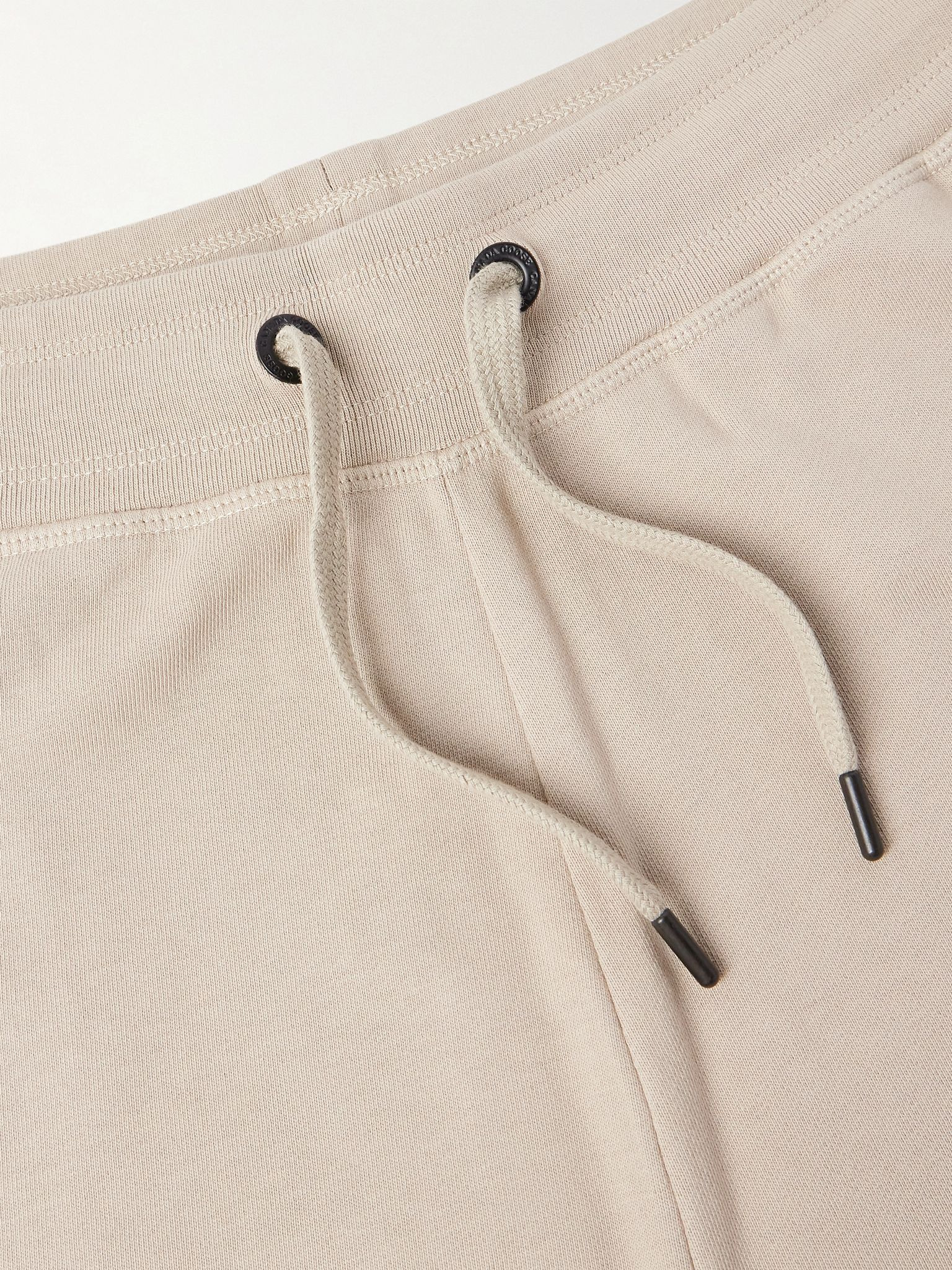 Huron Tapered Logo-Appliquéd Cotton-Jersey Sweatpants Beige - 5