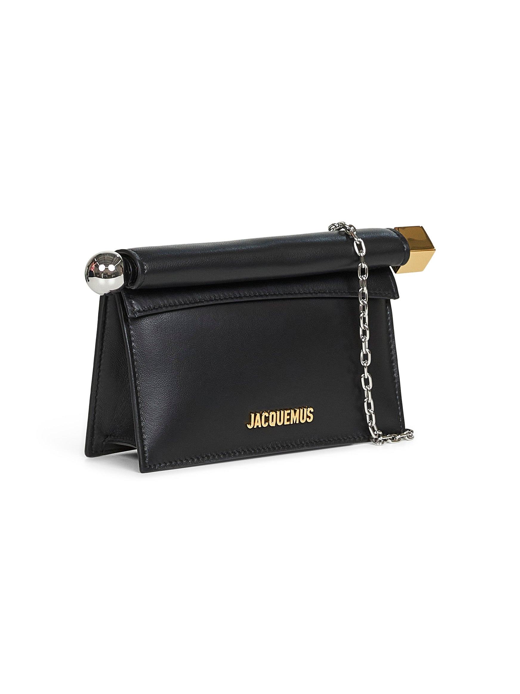 Black The small Rond Carré clutch bag - 2