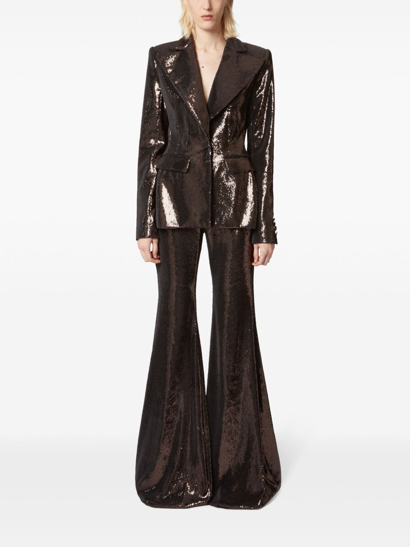 NINA RICCI sequin-embellished flared trousers outlook
