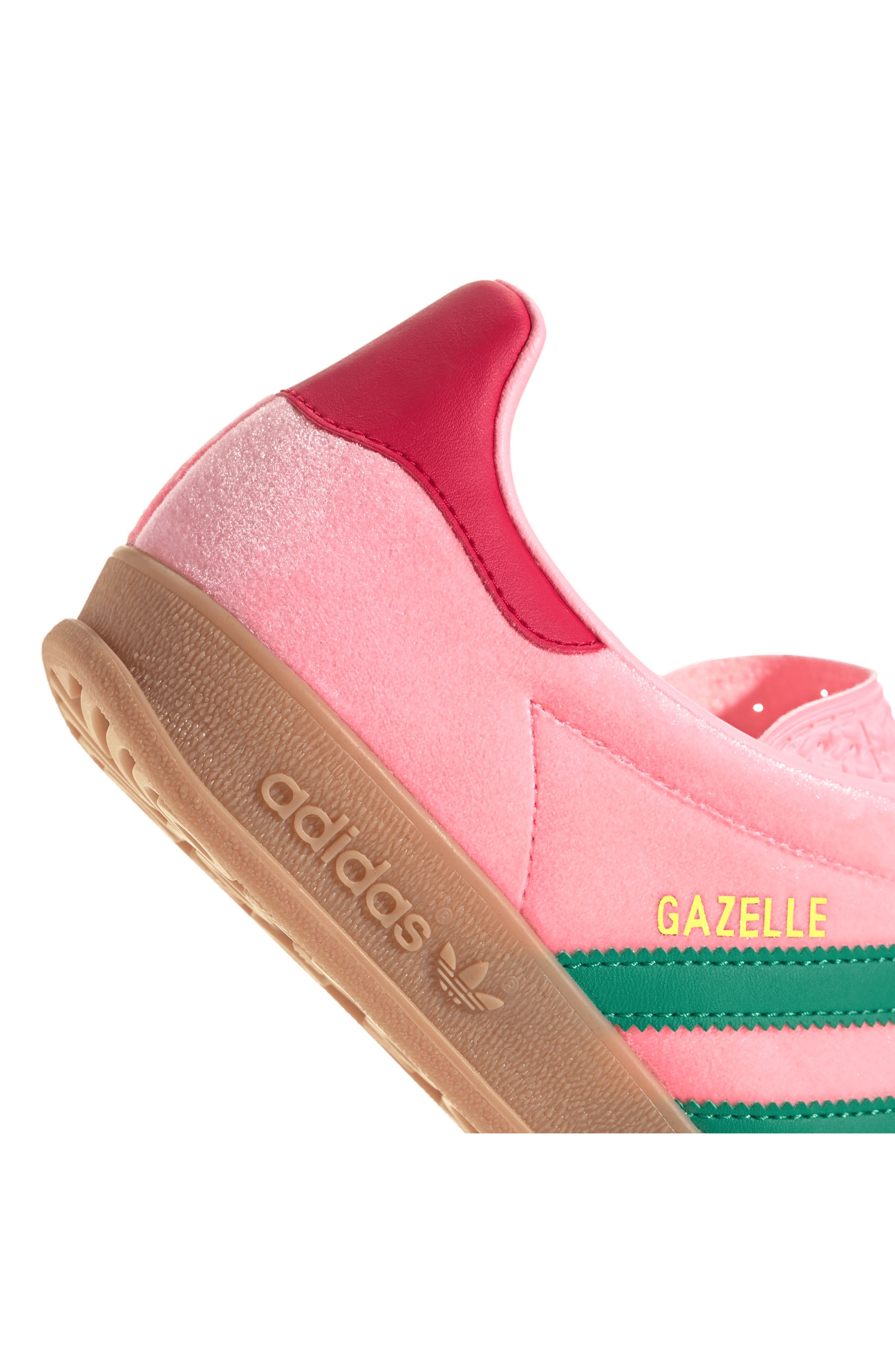 adidas Gazelle Indoor Sneaker in Pink/Court Green/Gum at Nordstrom - 9