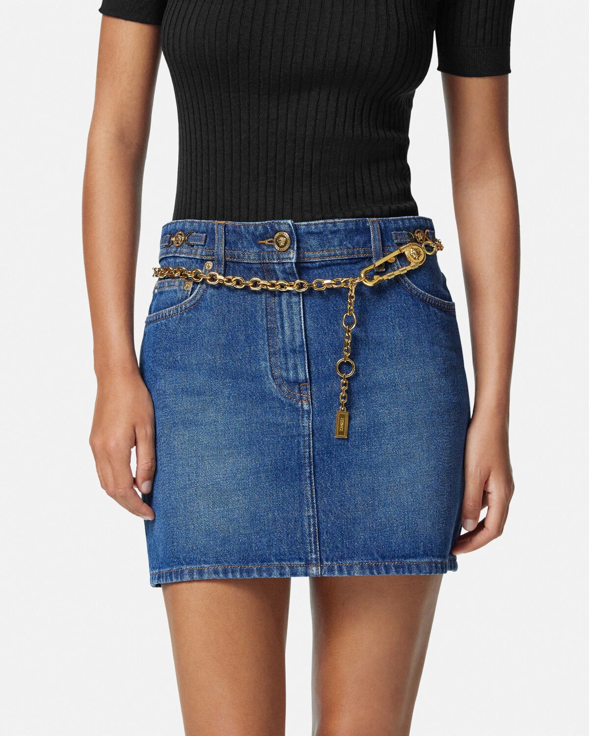 Safety Pin Chain Belt 0.8" - 3