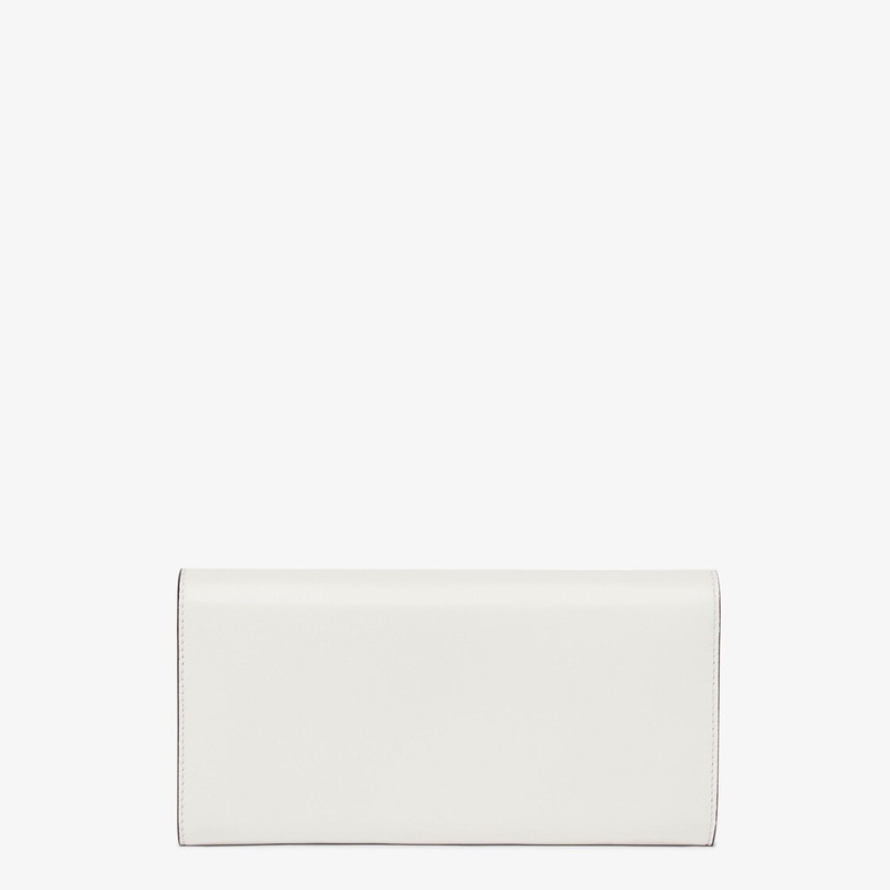 FENDI Fendi Roma continental wallet with short metal chain. The interior features two gusseted compartment outlook