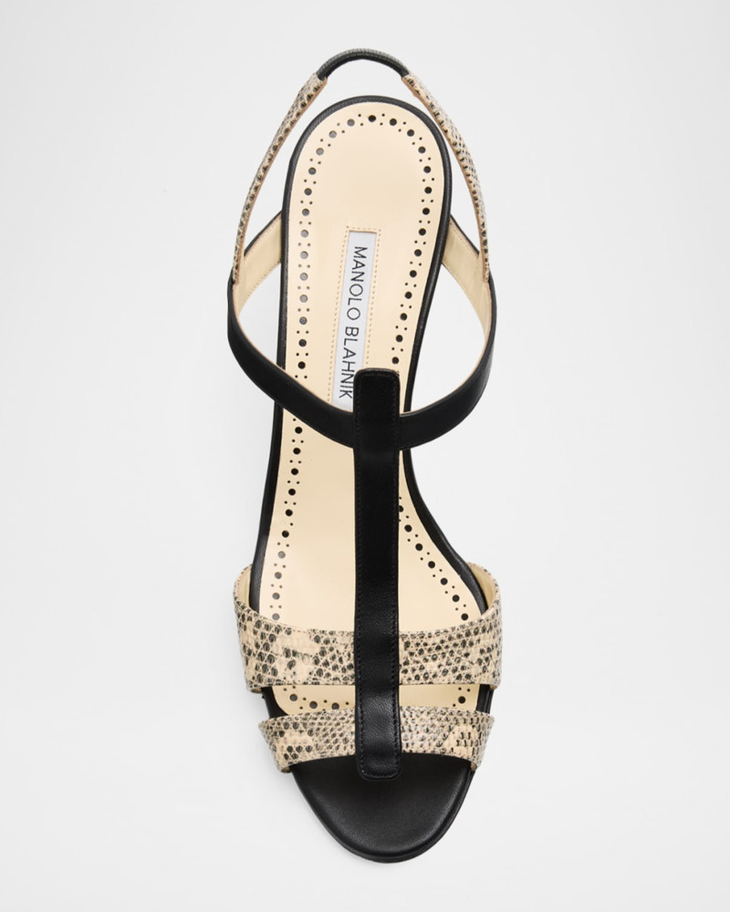 70mm Retauxlo Mixed Leather Sandals 6