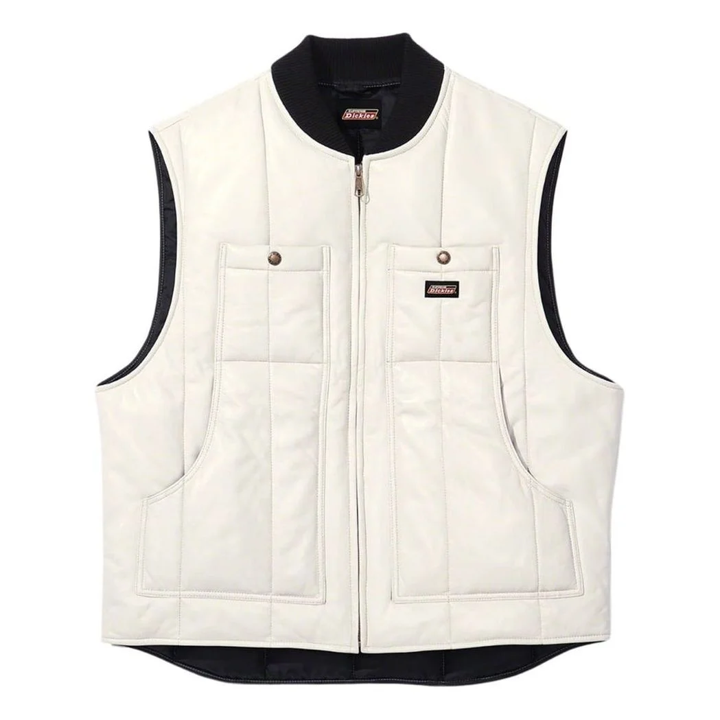Supreme x Dickies FW23 Week9 Leather Work Vest 'White' SUP-FW23-163 - 1