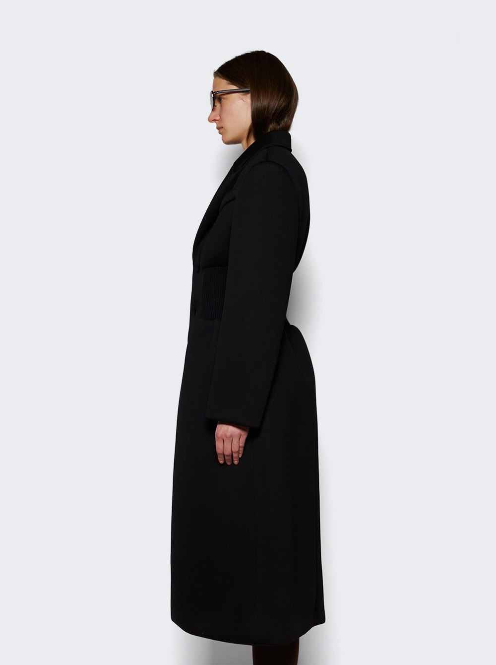Bonded Single Breasted Coat Black - 4