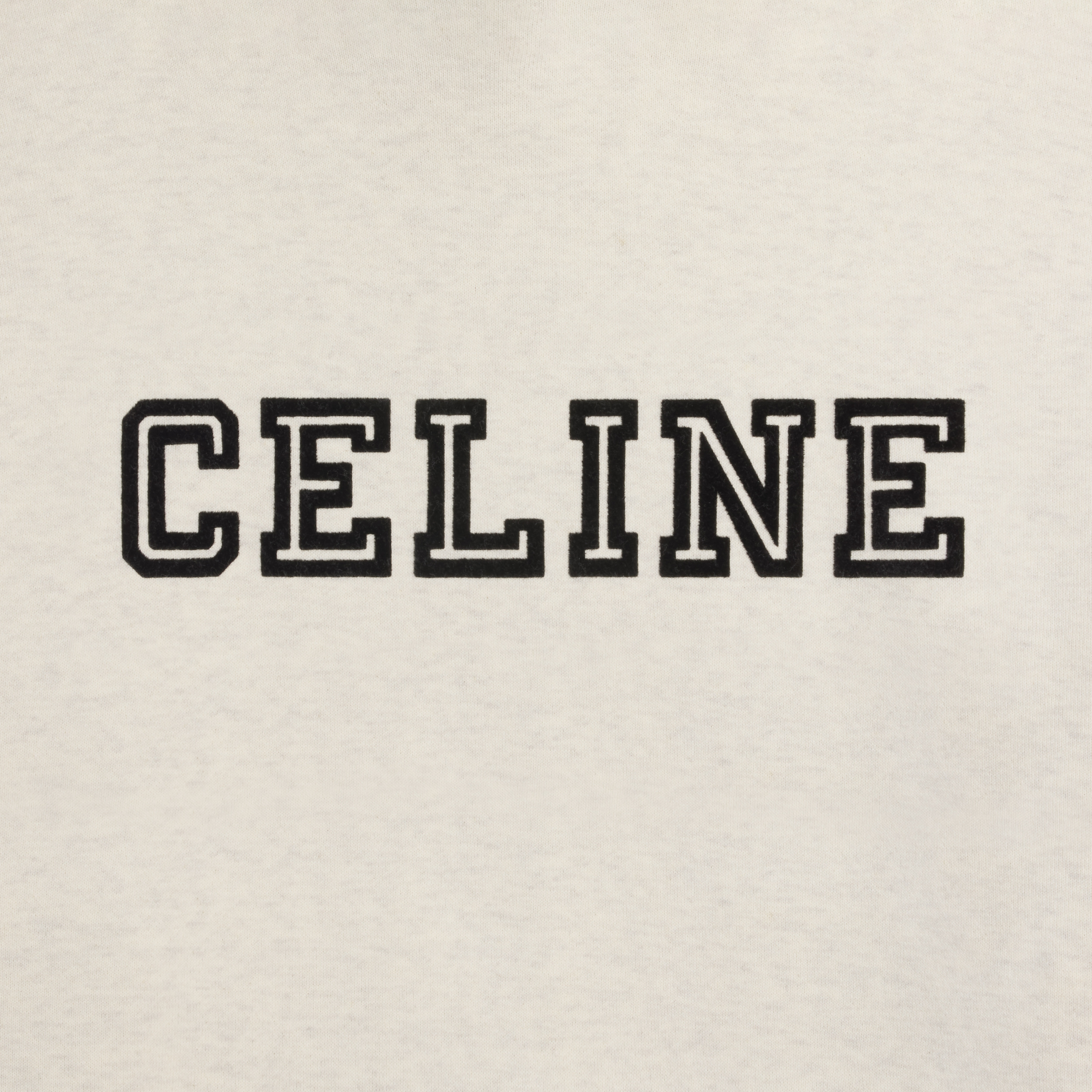celine loose hoodie in cotton fleece - 3