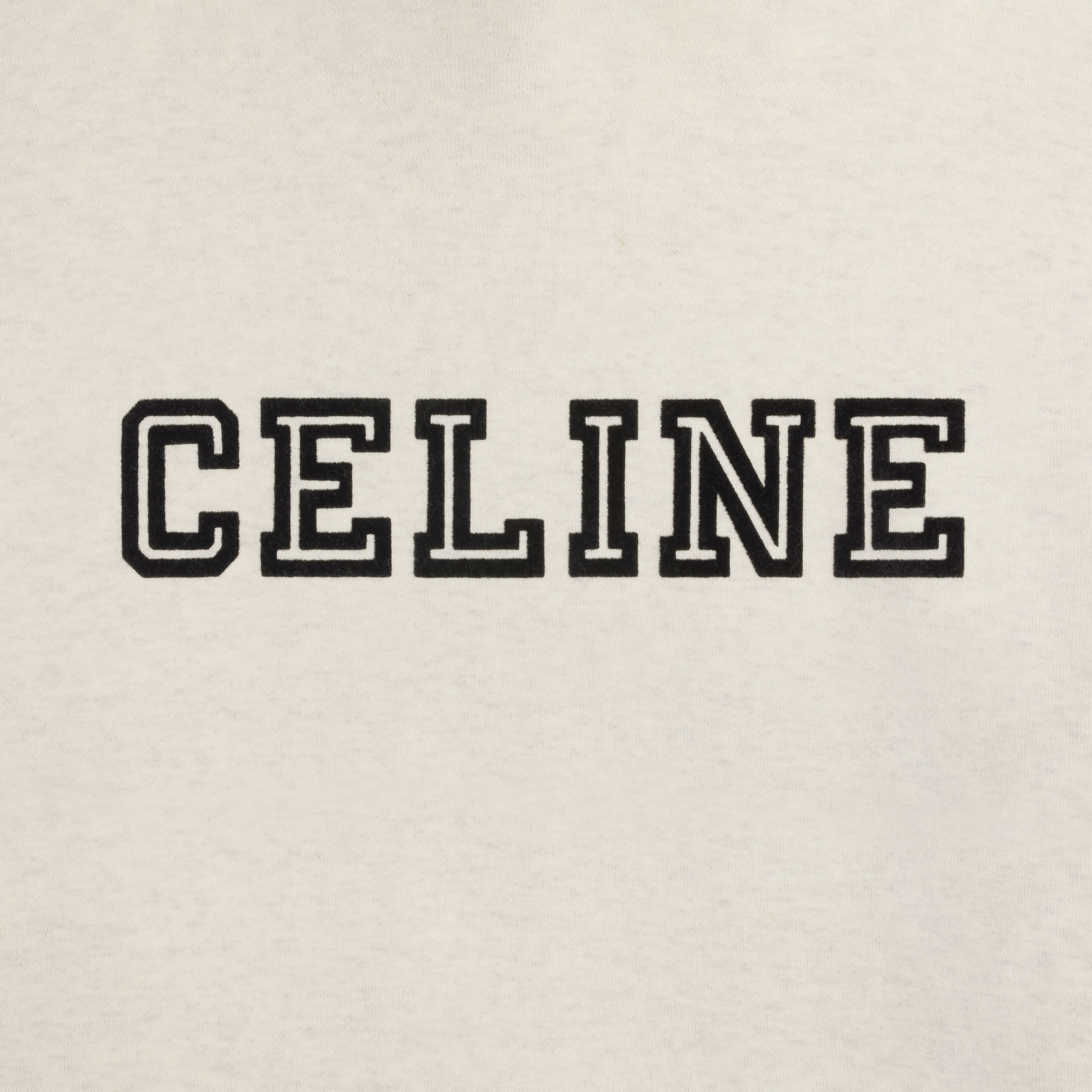 celine loose hoodie in cotton fleece - 3