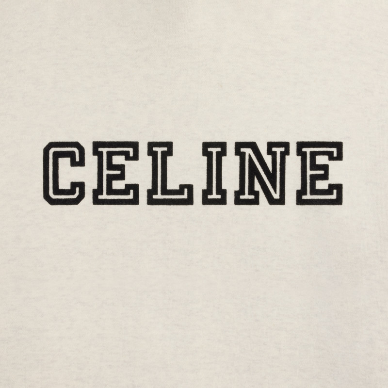 celine loose hoodie in cotton fleece 3