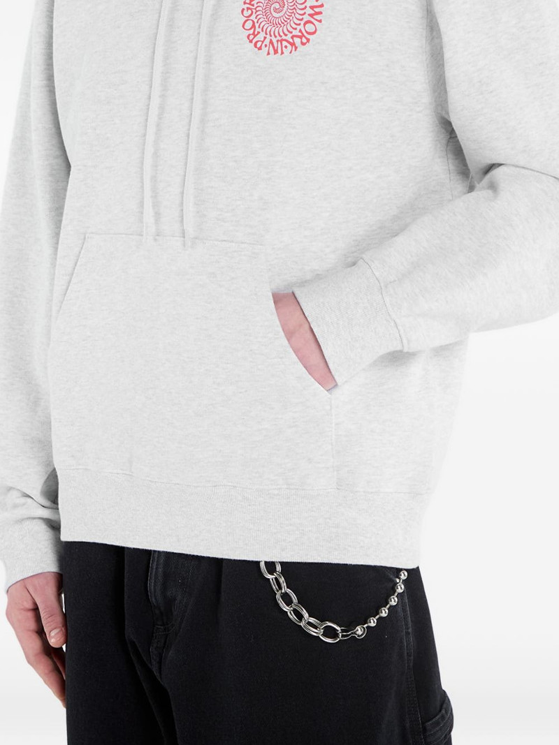 logo-print drawstring hoodie 7
