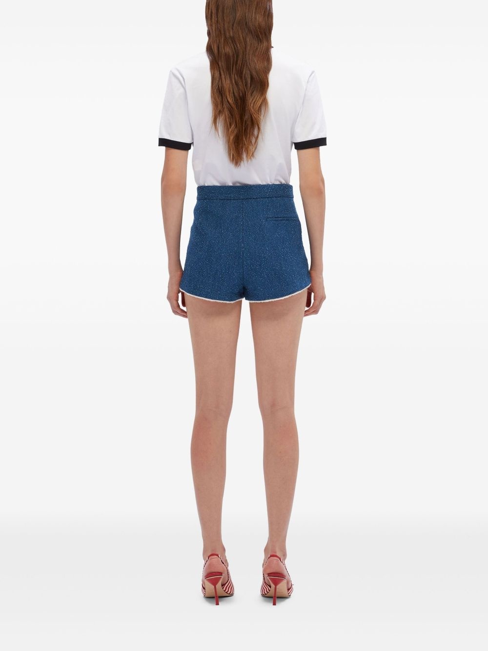 striped-edge mini shorts - 4
