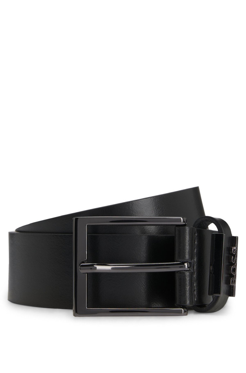ITALIAN-LEATHER BELT WITH LOGO KEEPER 1