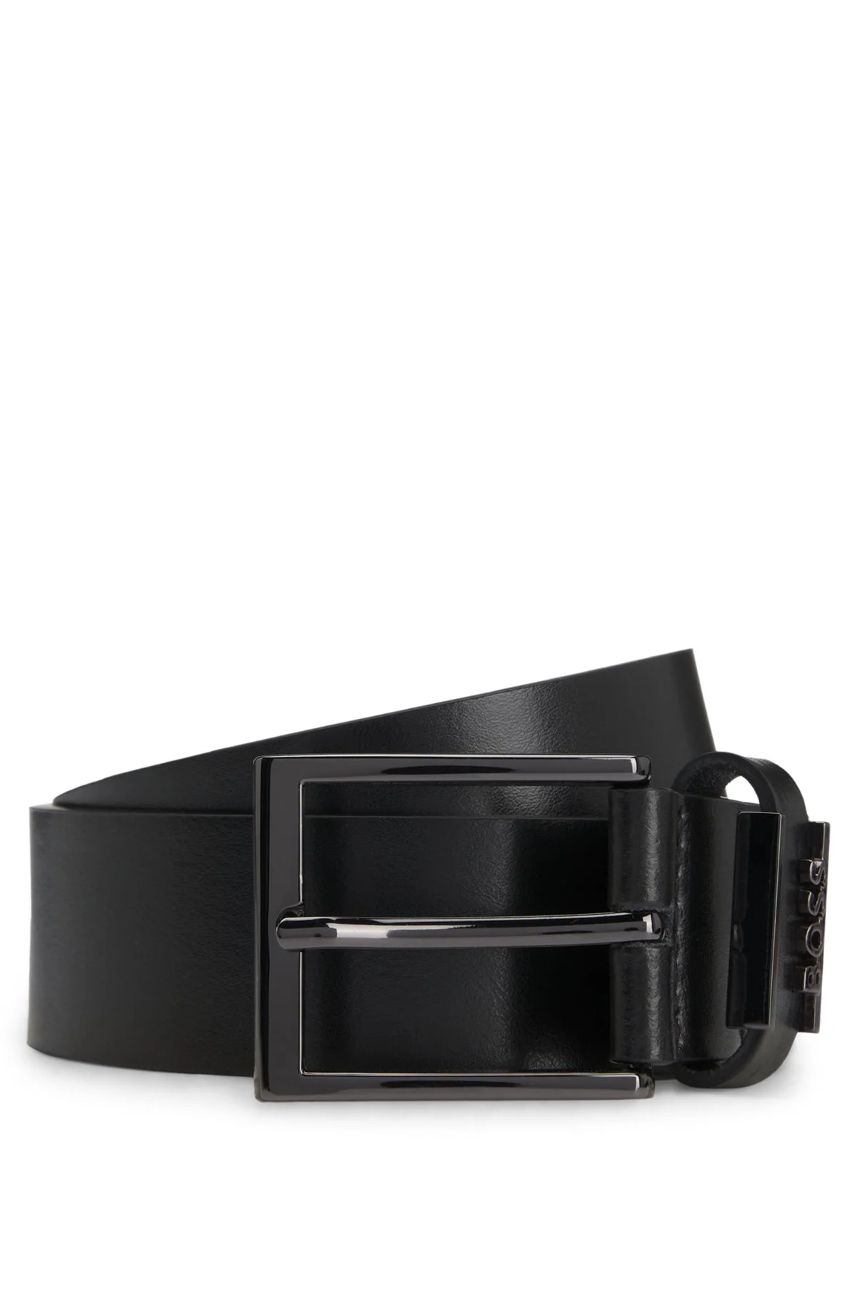 ITALIAN-LEATHER BELT WITH LOGO KEEPER - 1