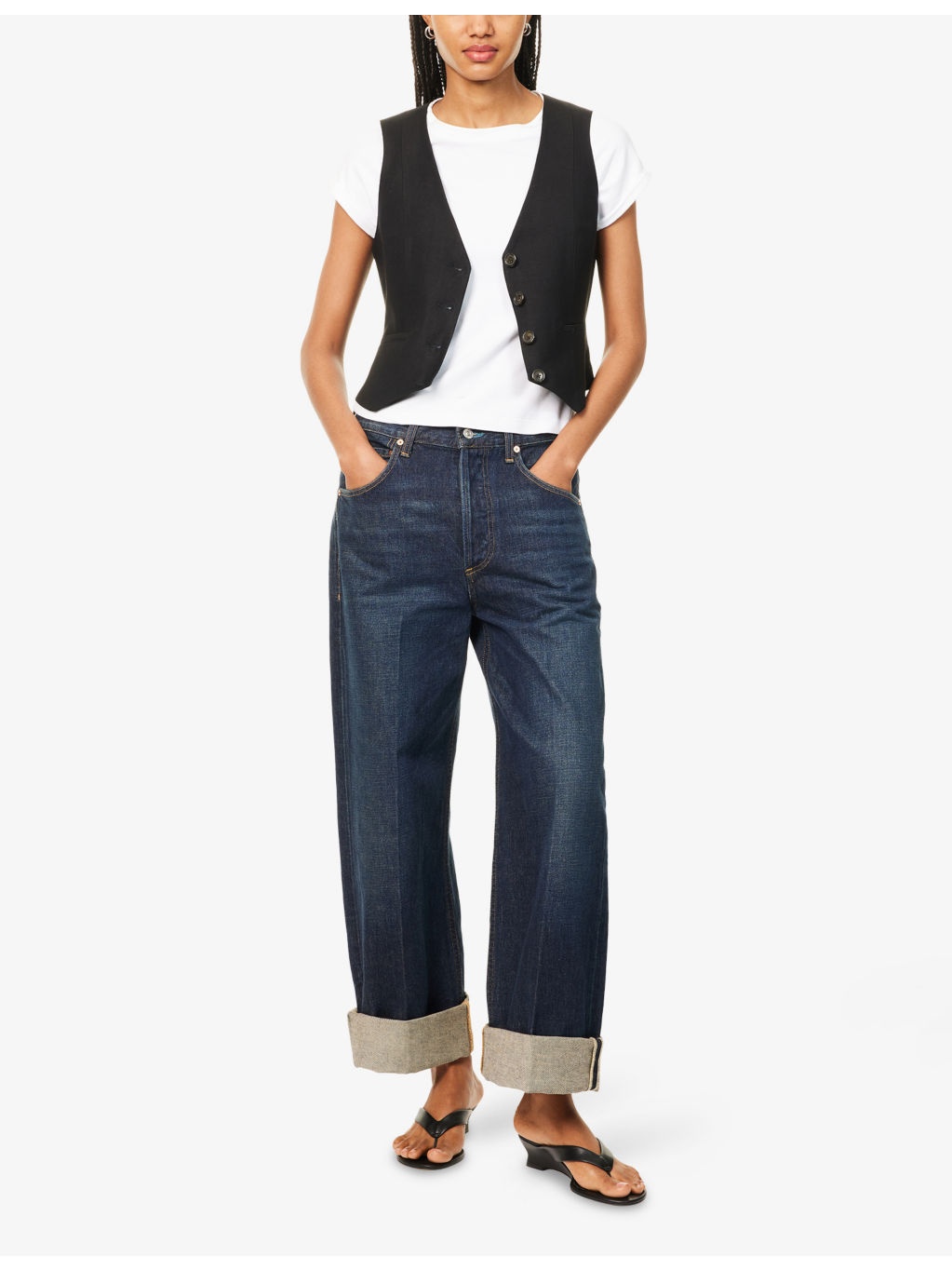 Citizens of Humanity x Argent V-Neck Woven Waistcoat - 2
