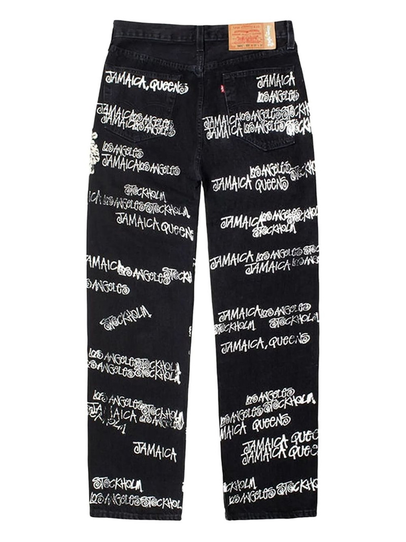 DENIM TEARS x Stussy x Our Legacy straight-leg jeans outlook