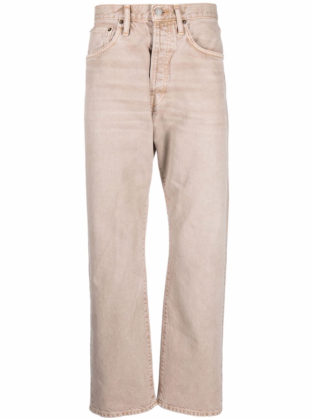 straight-leg cotton jeans - 1