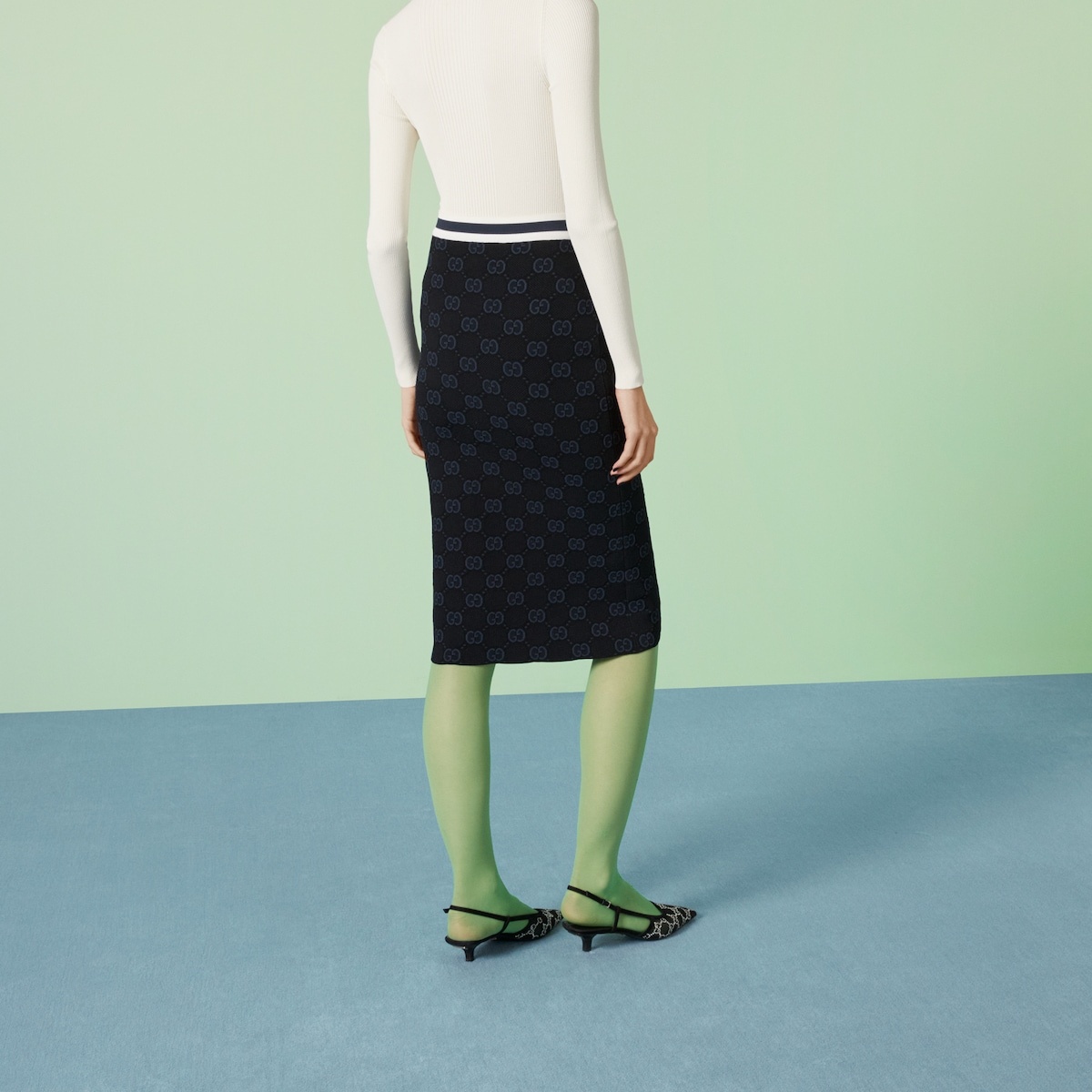 GG viscose jacquard skirt - 6
