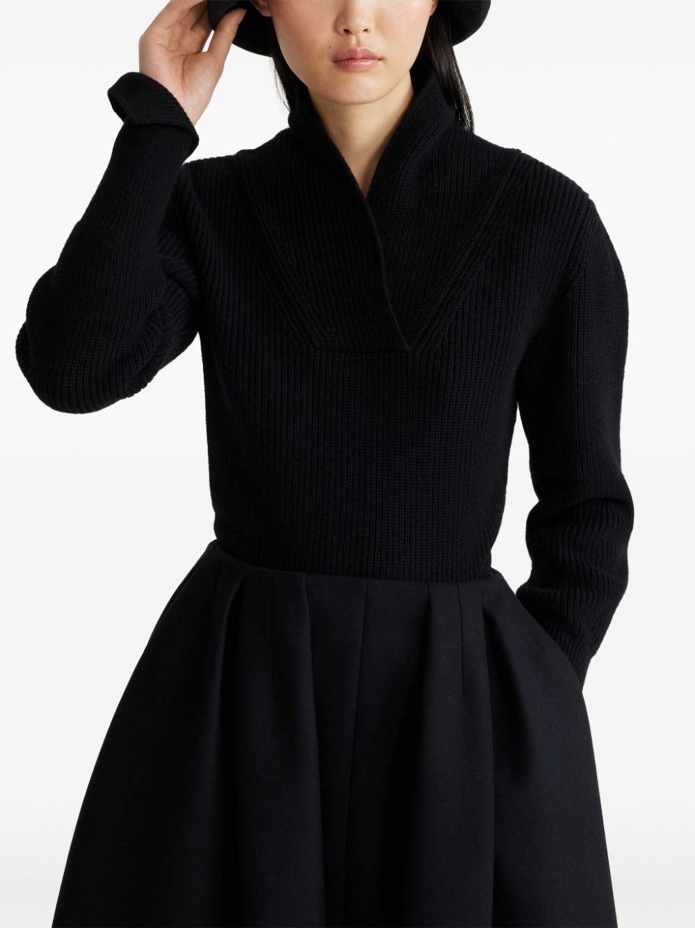 high-neck knit sweater - 4