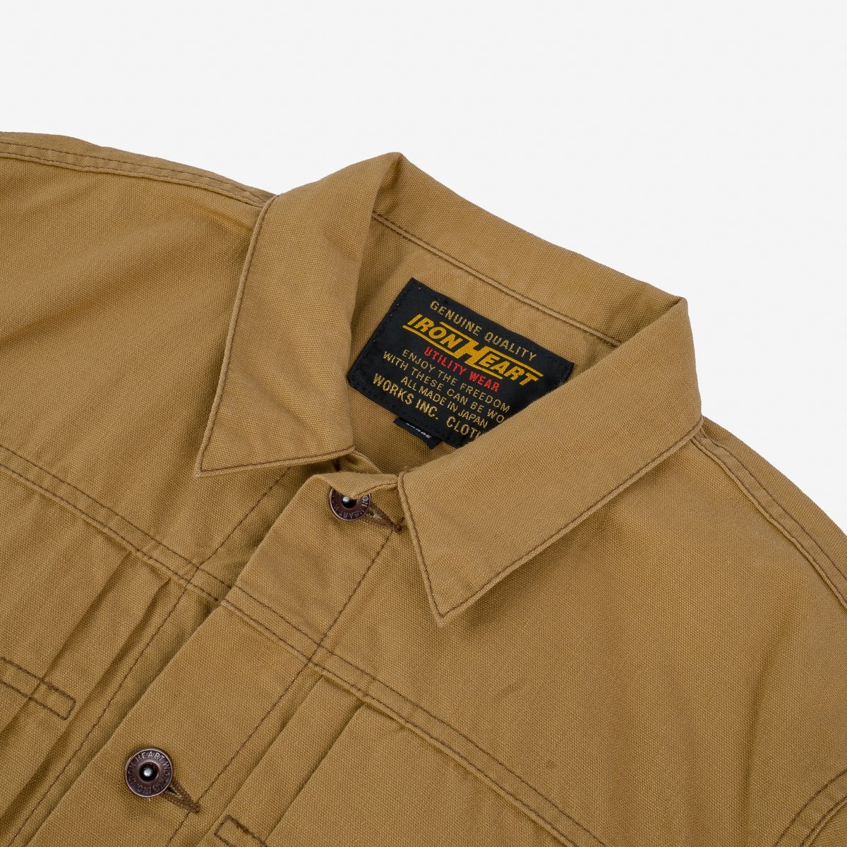 IHJ-134-MUS 9oz Paraffin Coated OX Type II Jacket - Mustard - 6