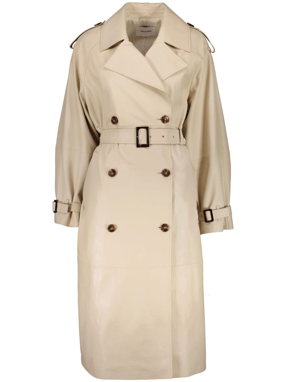 lambskin trench coat - 2