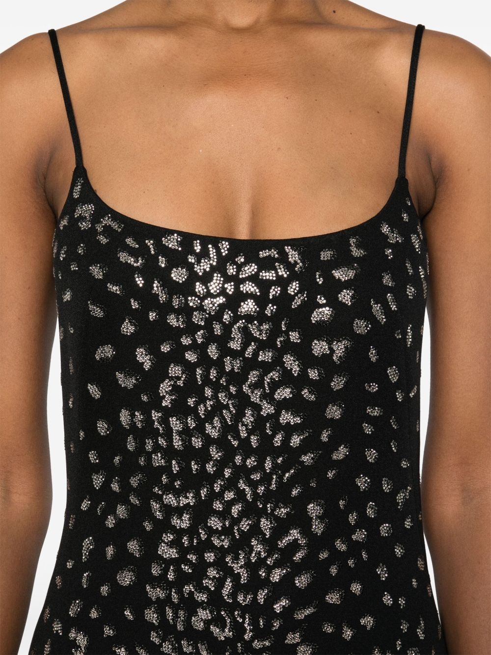crystal-embellished mini dress - 5