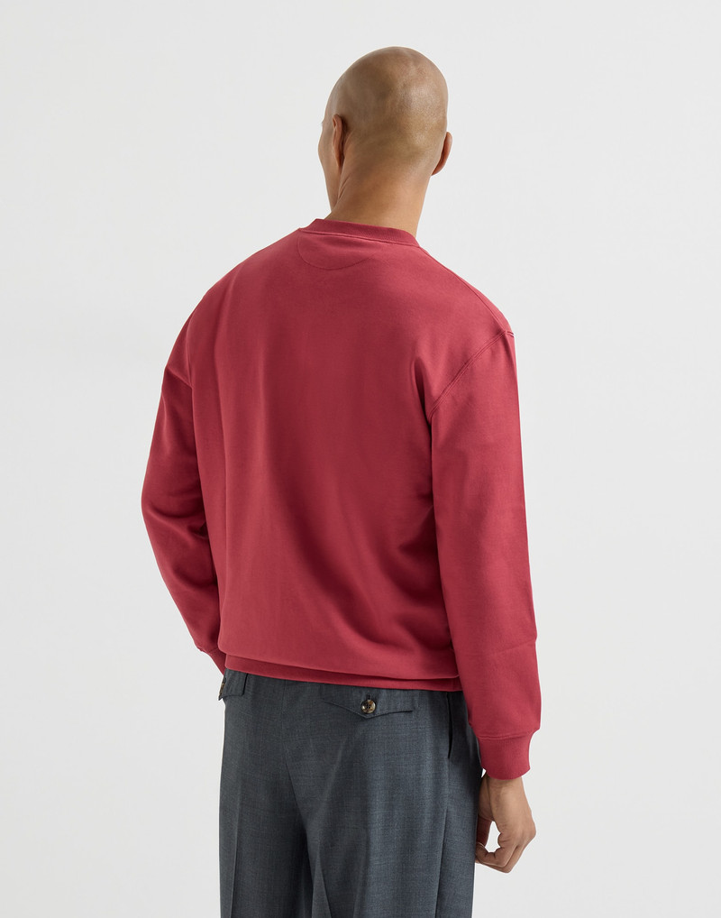 Techno cotton French terry sweatshirt with print 3