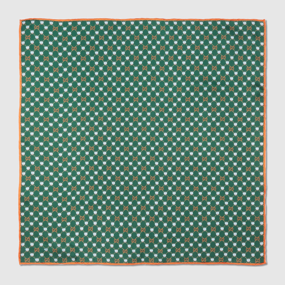 GG animal silk pocket square - 1