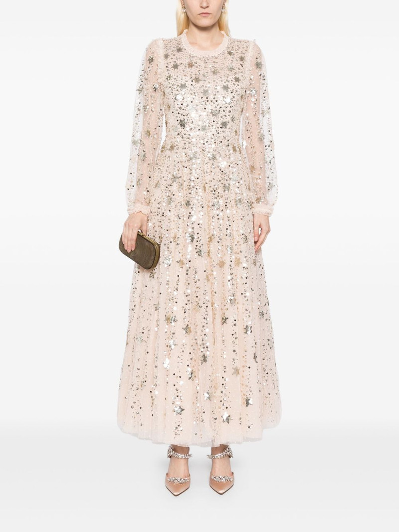 Needle & Thread shooting stars long-sleeved gown outlook