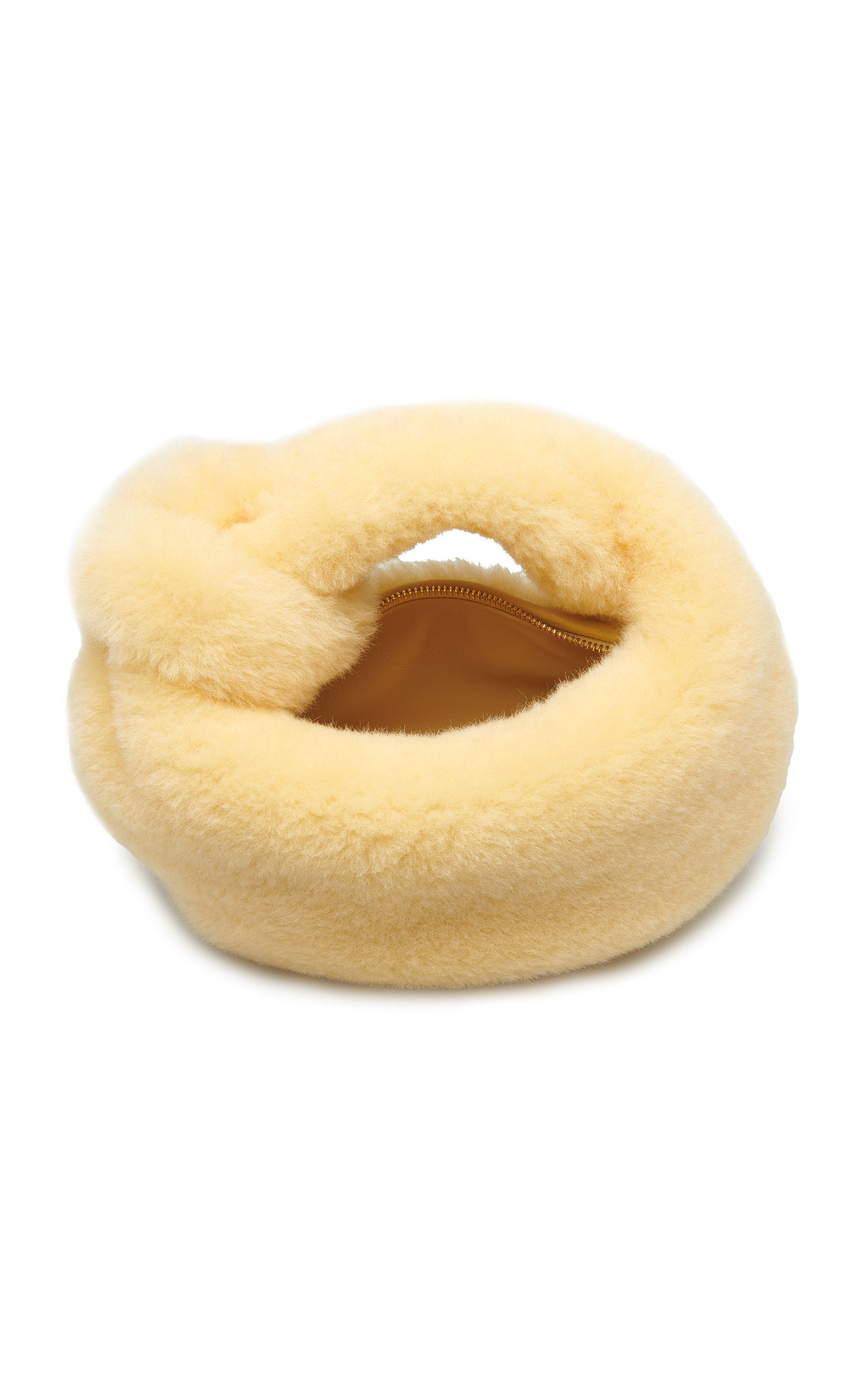 The Mini Jodie Shearling Bag yellow - 5