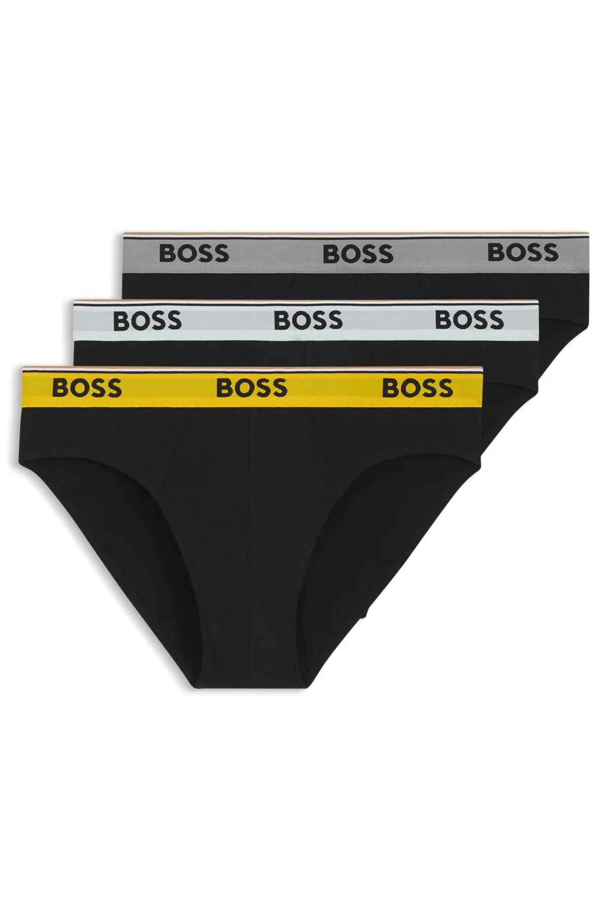 THREE-PACK OF LOGO-WAISTBAND BRIEFS IN STRETCH COTTON - 1