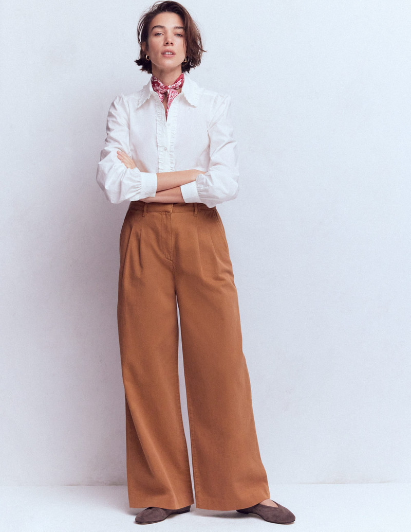 BODEN Kensington Wide Leg Pants-Ginger outlook