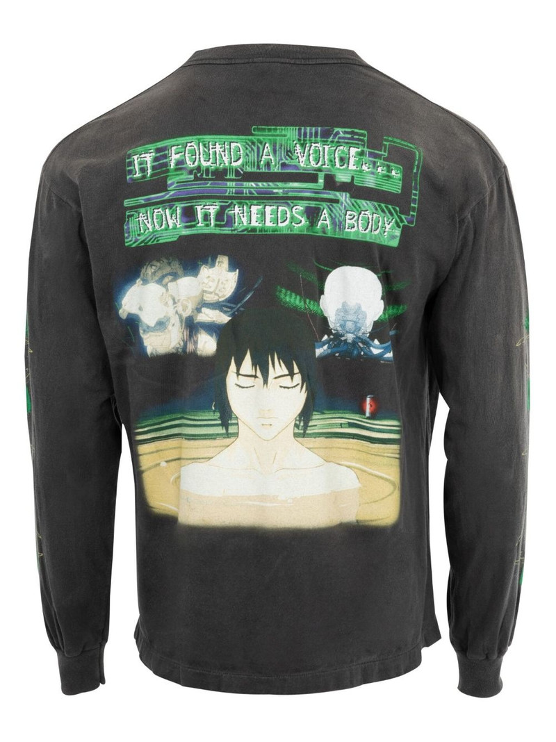 SAINT M×××××× anime-print cotton T-shirt outlook