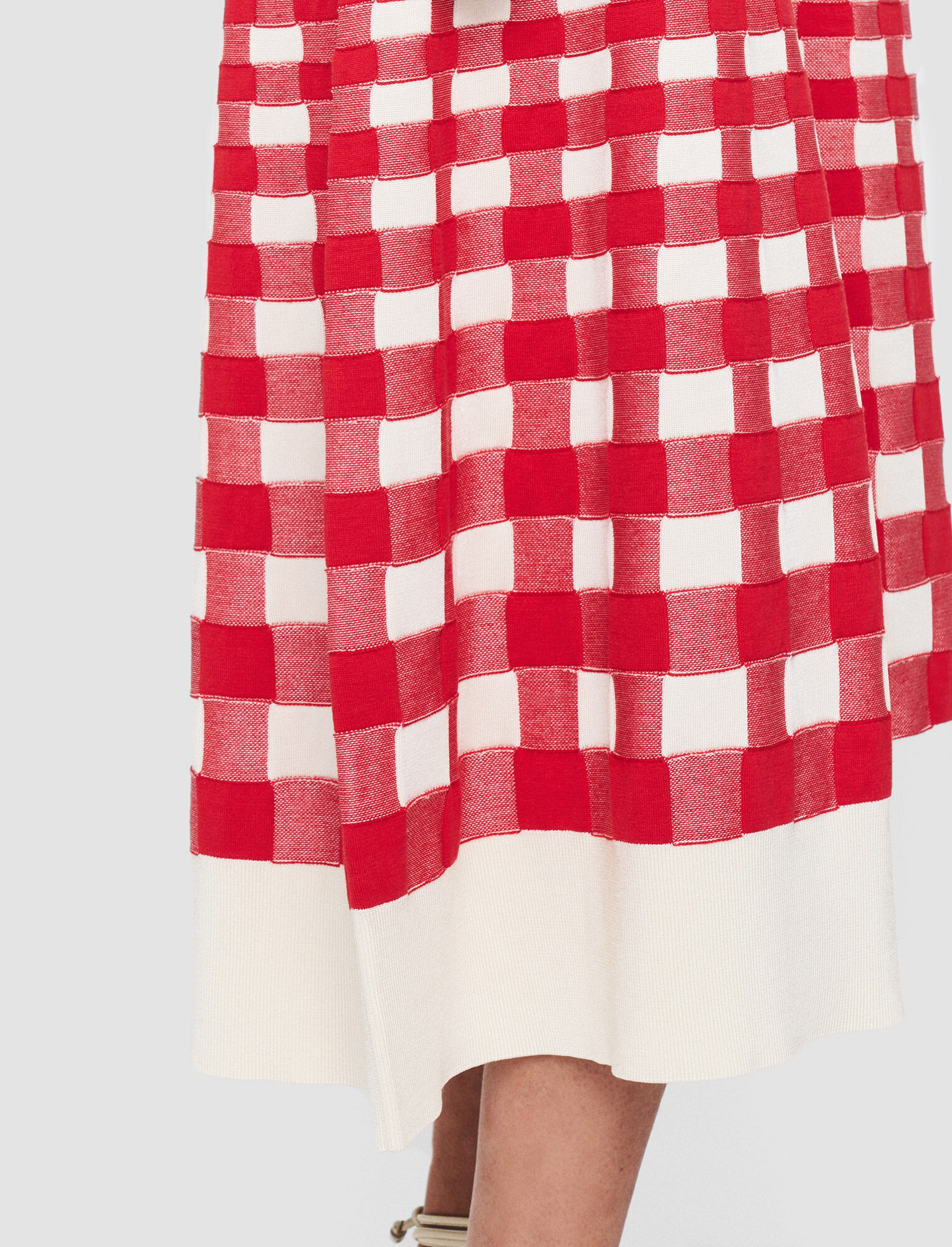 Vichy Jacquard Knitted Dress - 5