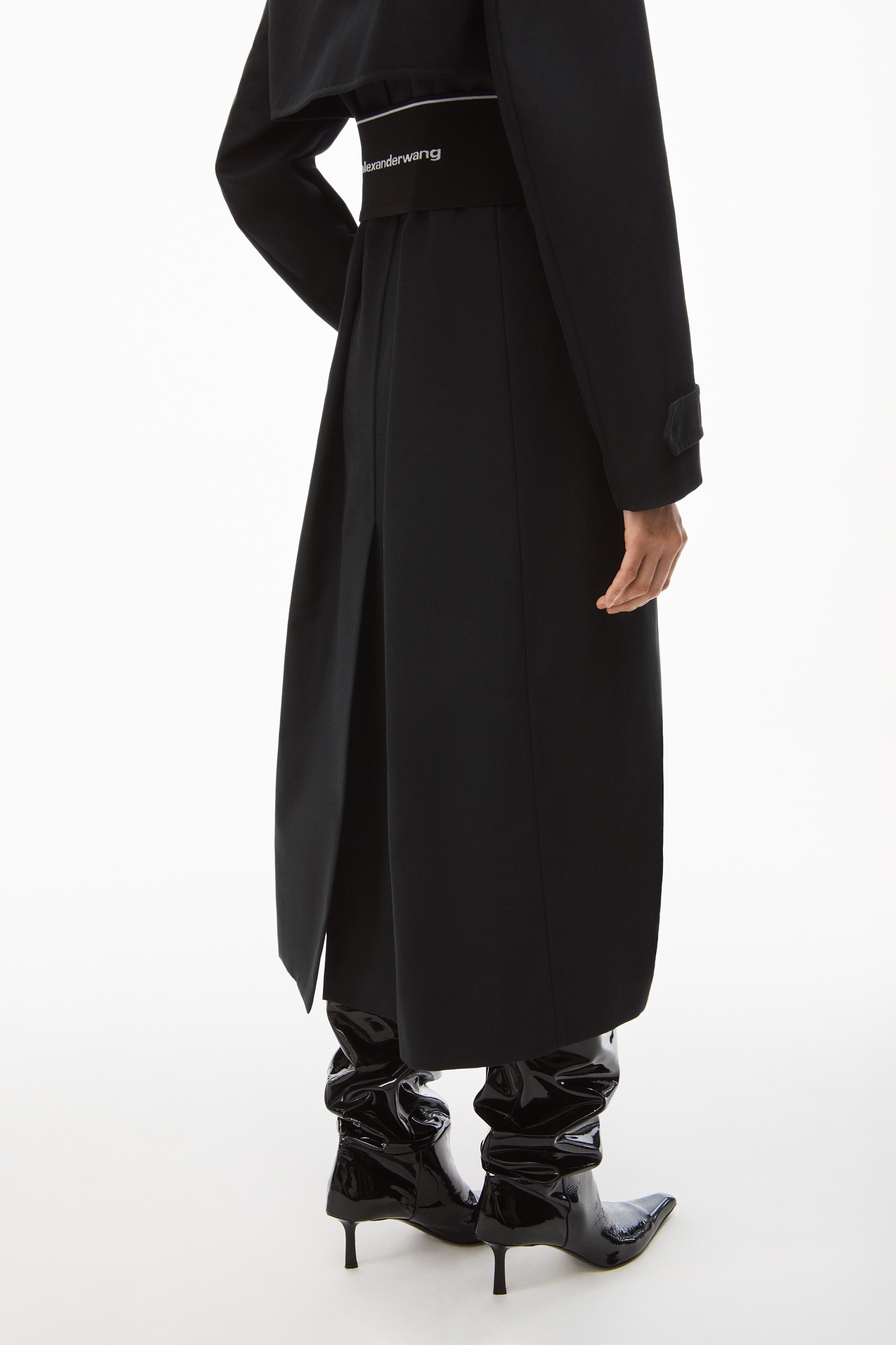 LOGO TRENCH COAT IN COTTON TAILORING - 6