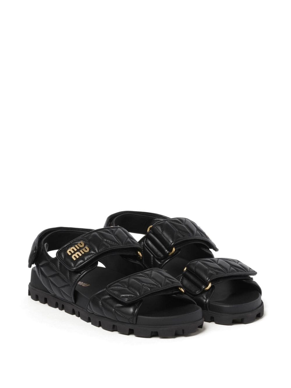 matelassÃ© leather sandals - 2