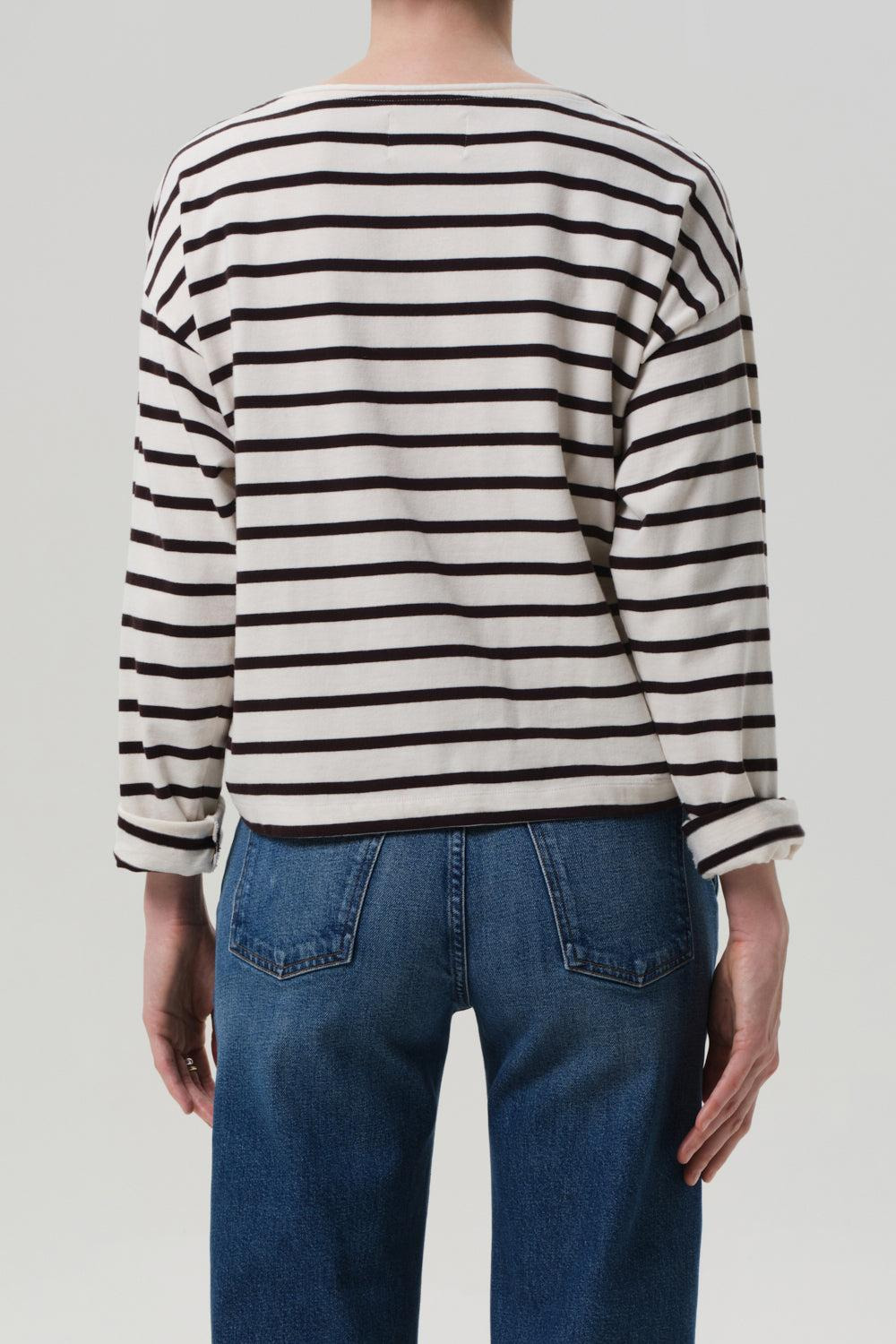 Boat Neck Long Sleeve Top - 6