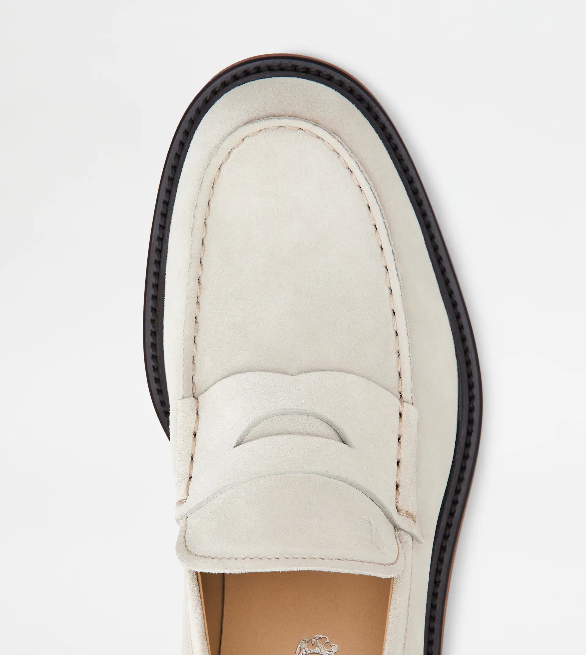 LOAFERS IN SUEDE - OFF WHITE - 4