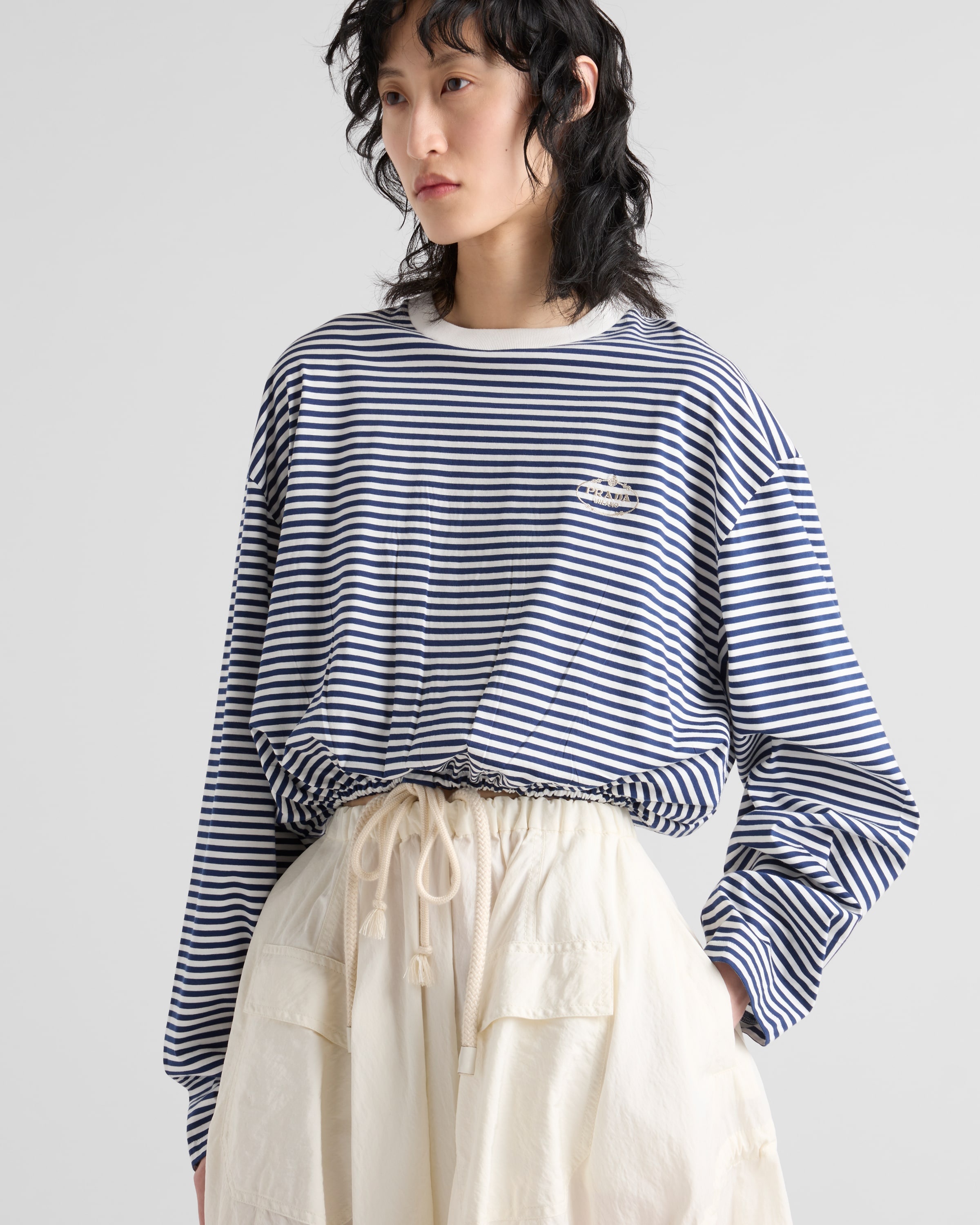 Long-sleeved striped jersey T-shirt - 3