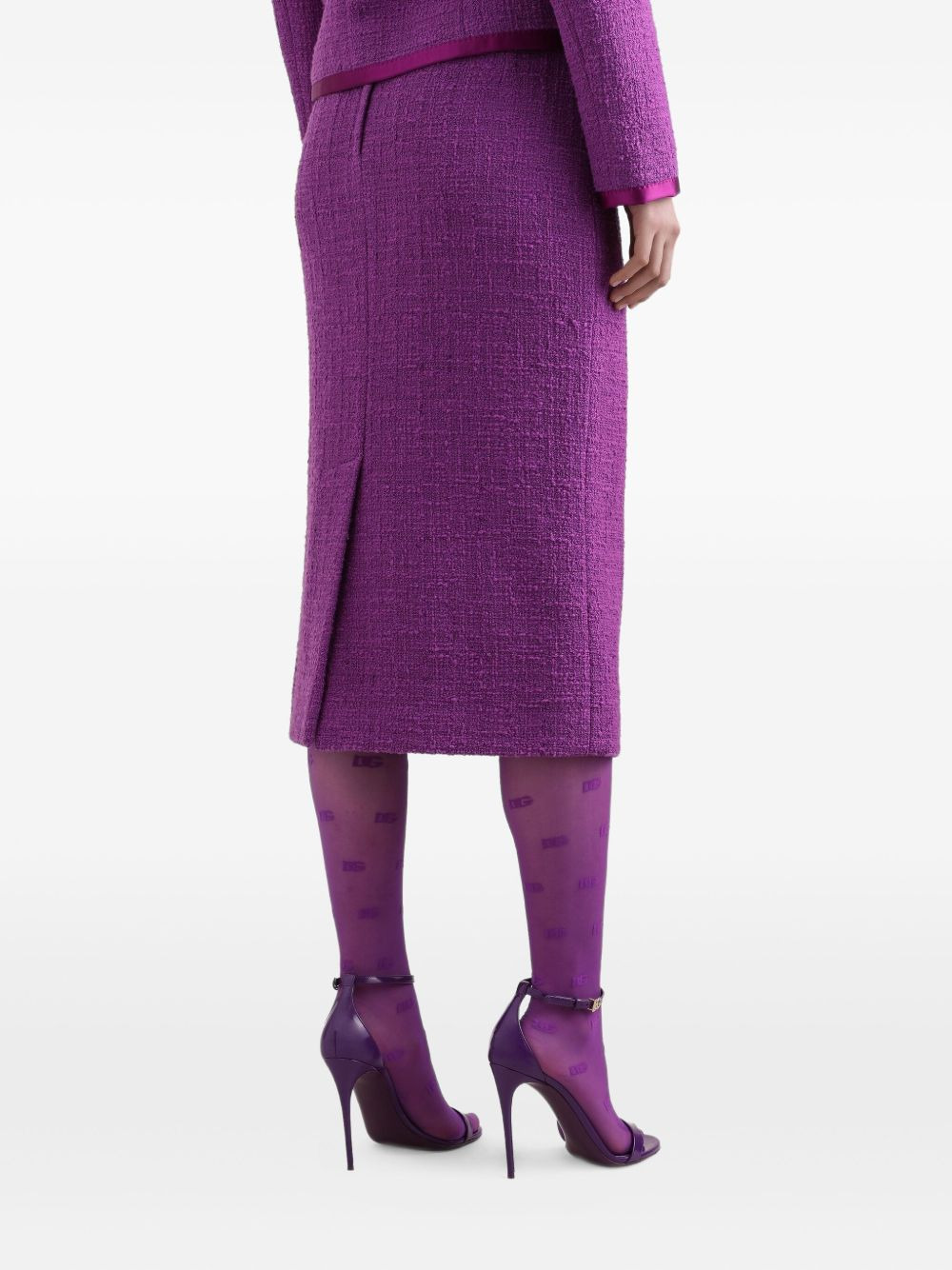 textured midi skirt - 4