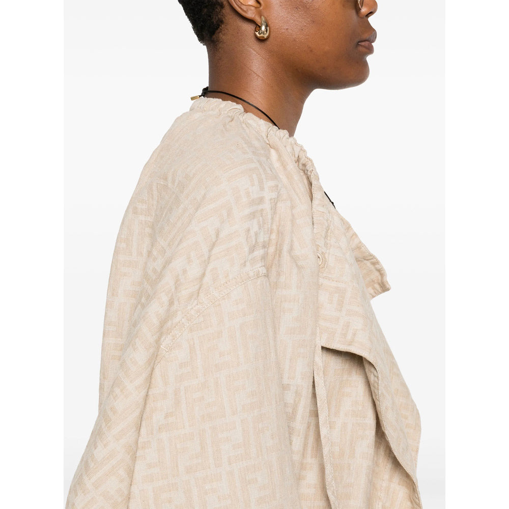 Fendi Neutrals Jackets - Oversized Jackets Women - 4
