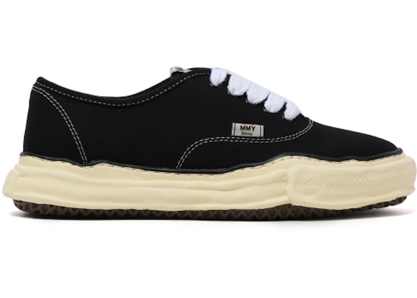 Maison Mihara Yasuhiro Baker Vintage OG Sole Canvas Low Black White - 1