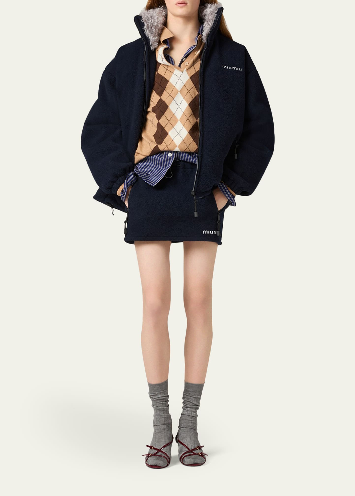 Argyle Cashmere Polo Sweater - 2