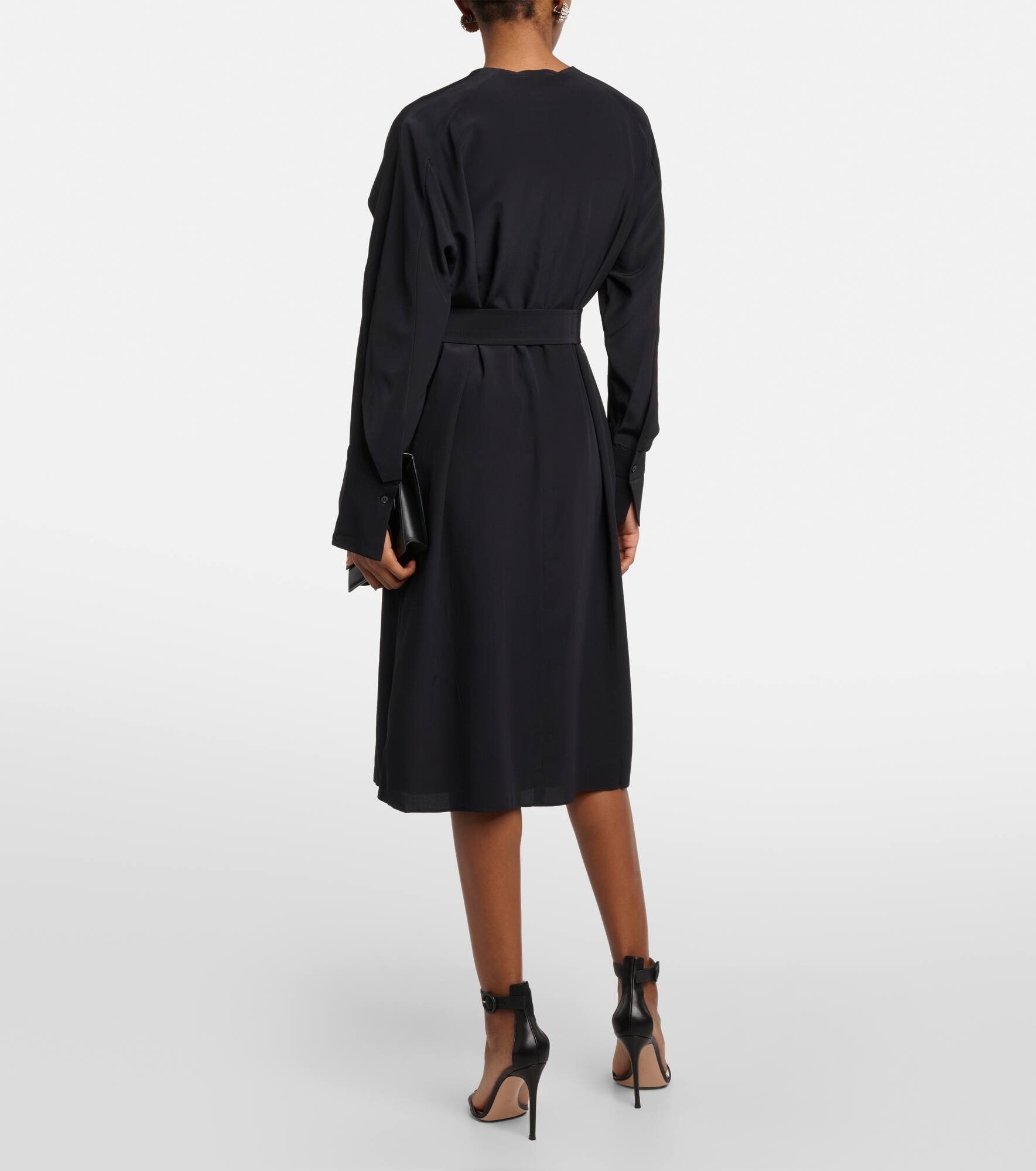 Danville silk crêpe de chine midi dress - 3
