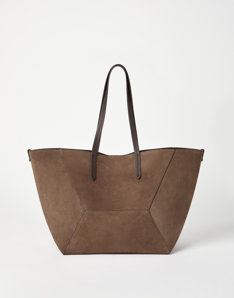 Brunello Cucinelli BC Duo bag in suede with monili outlook